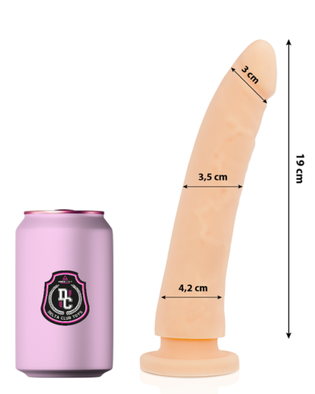 DELTA CLUB - DILDO REALISTA NATURAL SILICONA MEDICA 20 CM -O- 4 CM