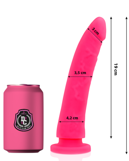 DELTA CLUB - DILDO REALISTA ROSA SILICONA MEDICA 20 CM -O- 4 CM