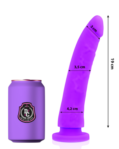 DELTA CLUB - DILDO REALISTA LILA SILICONA MEDICA 20 CM -O- 4 CM