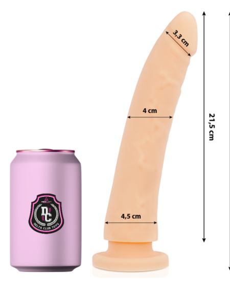 DELTA CLUB - DILDO REALISTA NATURAL SILICONA MEDICA 23 CM -O- 4.5 CM