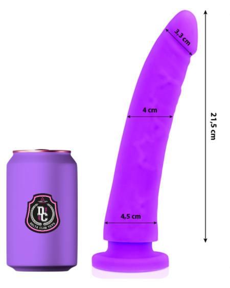 DELTA CLUB - DILDO REALISTA LILA SILICONA MEDICA 23 CM -O- 4.5 CM
