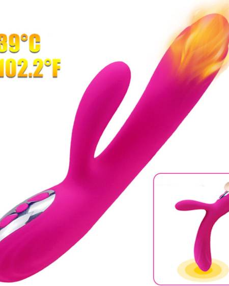 ARMONY - VIBRADOR & ESTIMULADOR FLEXIBLE EFECTO CALOR FUCSIA