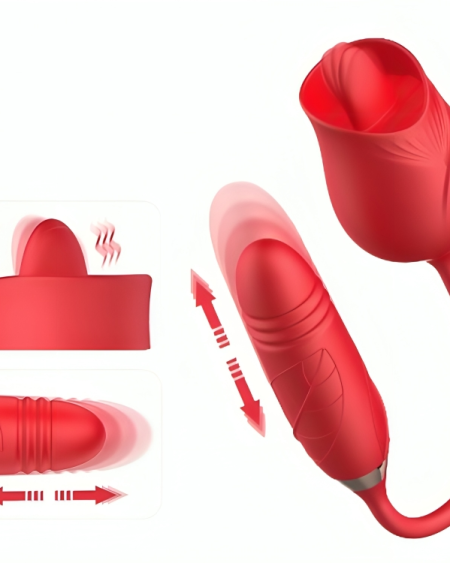 ARMONY - DELIGHT FLOWER VIBRADOR & THRUSTING CON LENGUA ROJO