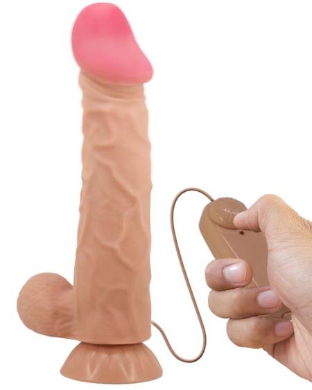 PRETTY LOVE - SLIDING SKIN SERIES DILDO REALÍSTICO CON VENTOSA PIEL DESLIZANTE CONTROL REMOTO NATURAL 24 CM
