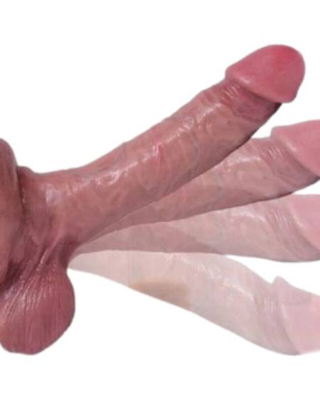 Dildo realista ARMONY em silicone líquido, com forma curvada e detalhes anatómicos