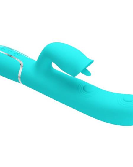 Vibrador Rabbit com Licking Verde Água da Pretty Love