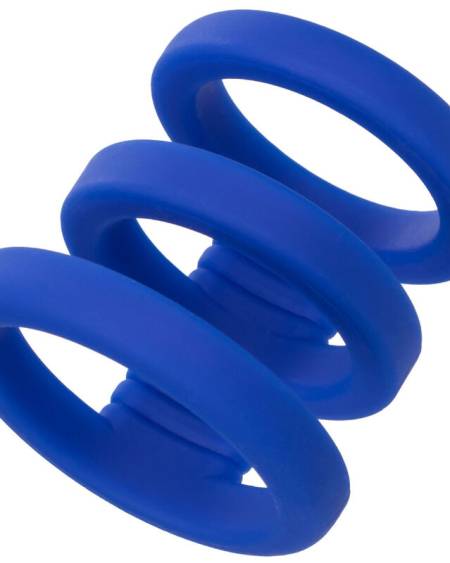 CALEXOTICS - ADMIRAL JAULA TRIPLE PARA PENE AZUL