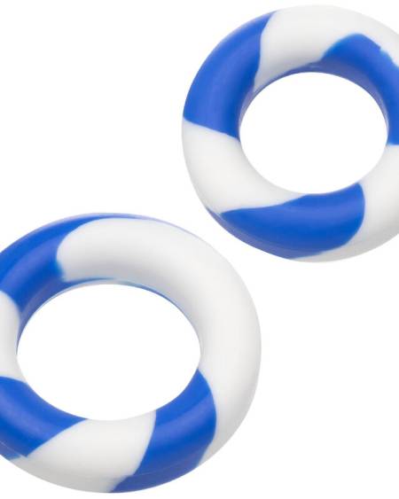 Conjunto CALEXOTICS Admiral 2 com dois anéis penianos de silicone em tamanhos diferentes