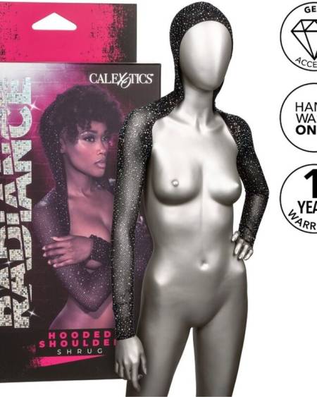 CALEXOTICS - RADIANCE ENCOGIMIENTO DE HOMBROS CON CAPUCHA PEDRERÍA