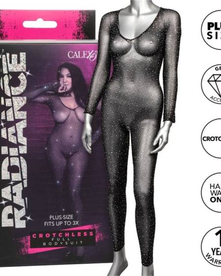 CALEXOTICS - RADIANCE BODY ENTERO PEDRERÍA SIN ENTREPIERNA TALLA GRANDE