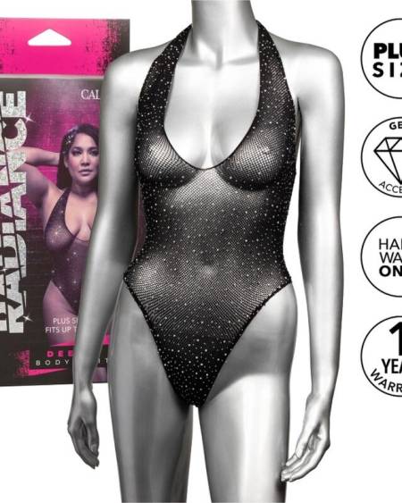 CALEXOTICS - RADIANCE BODY CON ESCOTE EN V PROFUNDO PEDRERÍA TALLA GRANDE