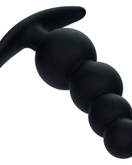 Plug anal Boundless da CALEXOTICS em silicone, com contas graduadas e pega na base
