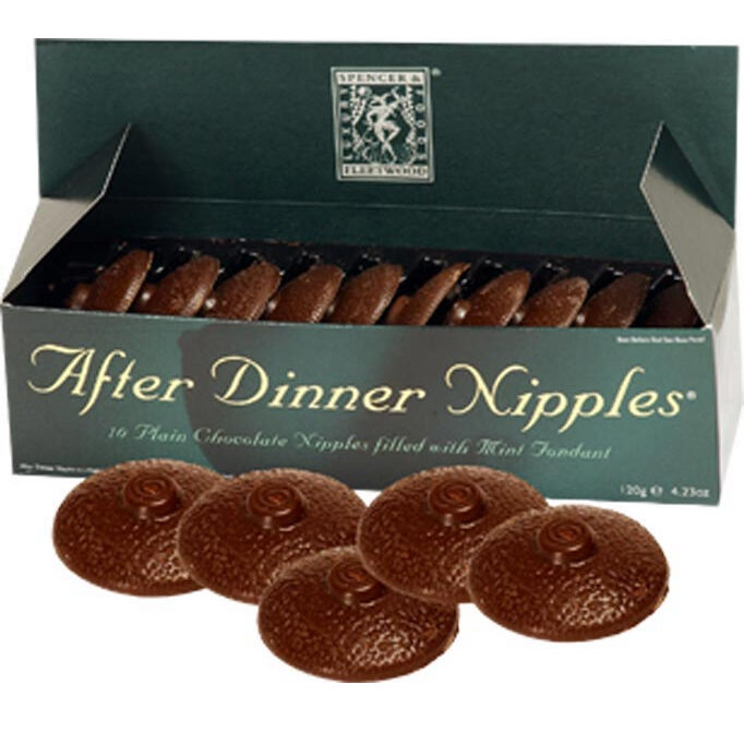 Embalagem de peitos de chocolate com menta SPENCER & FLEETWOOD
