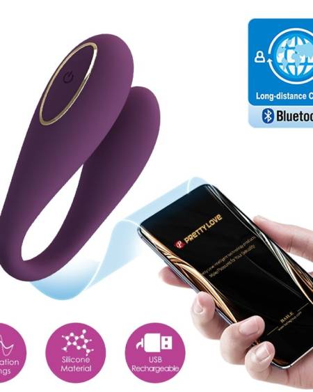 PRETTY LOVE - AUGUST VIBRADOR DOBLE PLACER APP REMOTE