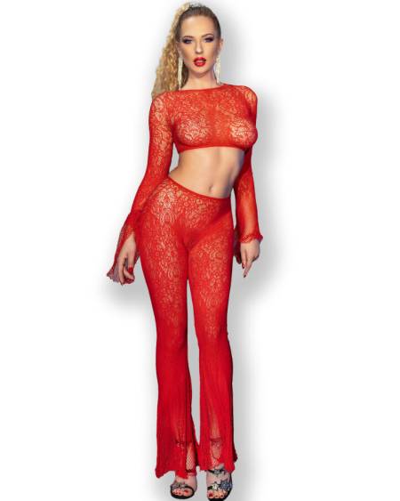 Conjunto CHILIROSE CR 4648 sem costuras, com top e leggings
