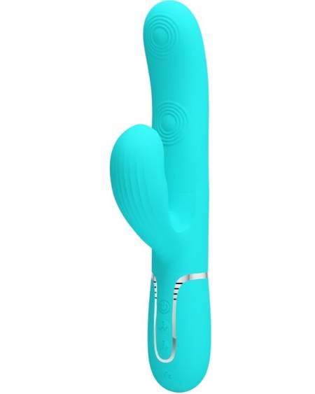 PRETTY LOVE - PERLITA VIBRADOR PUNTO G 3 EN 1 MULTIFUNCIÓN VERDE AGUA