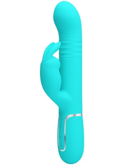 PRETTY LOVE - VIBRADOR COALE RABBIT PERLAS VERDE AGUA