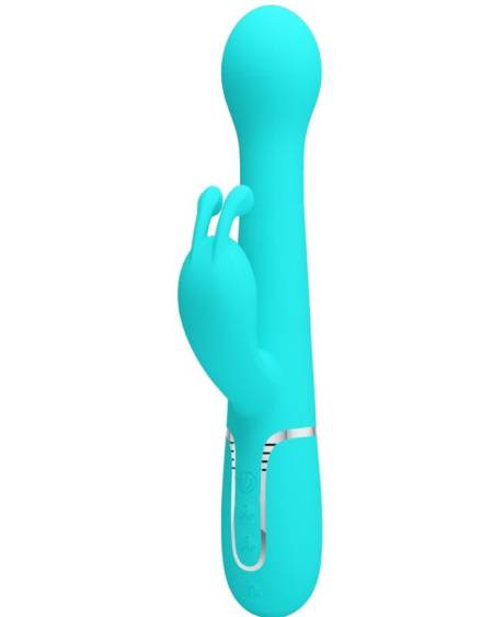 PRETTY LOVE - DEJON VIBRADOR RABBIT 3 EN 1 MULTIFUNCIÓN VERDE AGUA