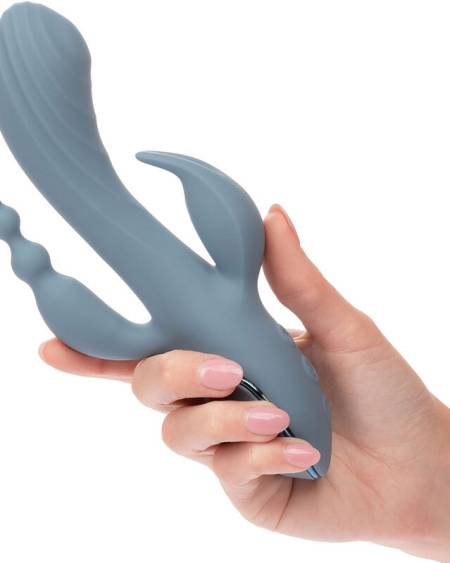 CALEXOTICS - VIBRADOR TRIPLE ÉXTASIS GRIS