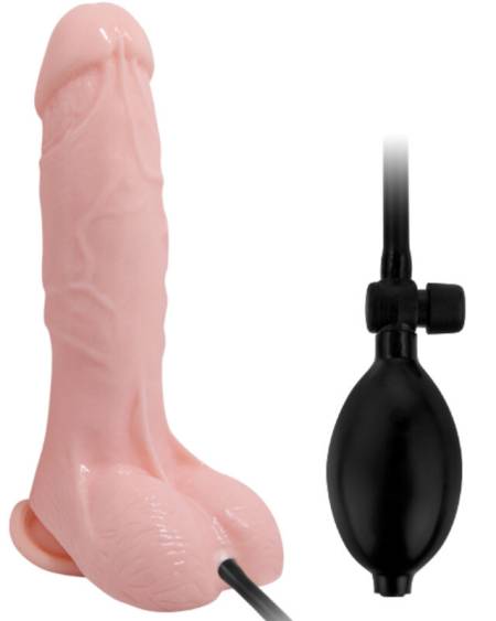 BAILE - INFLATABLE DILDO II HINCHABLE REALÍSTICO CON VENTOSA 15 CM