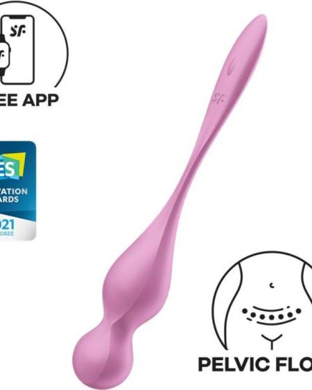 SATISFYER - LOVE BIRDS BOLAS KEGEL VIBRADORAS ROSA