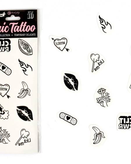 SECRET PLAY - SET DE 10 TATTOOS TEMPORALES CANDY COLLECTION