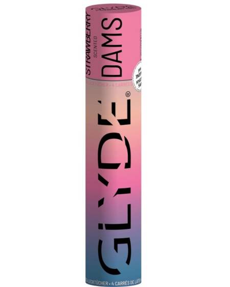 Embalagem de 4 lâminas SHEER GLYDE de látex para sexo oral