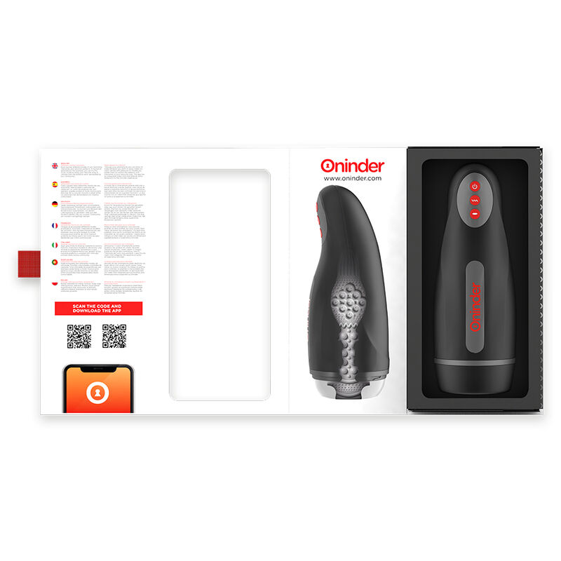 ONINDER - SEOUL MASTURBADOR MASCULINO DE COMPRESIÓN Y VIBRACIÓN - APP GRATUITA