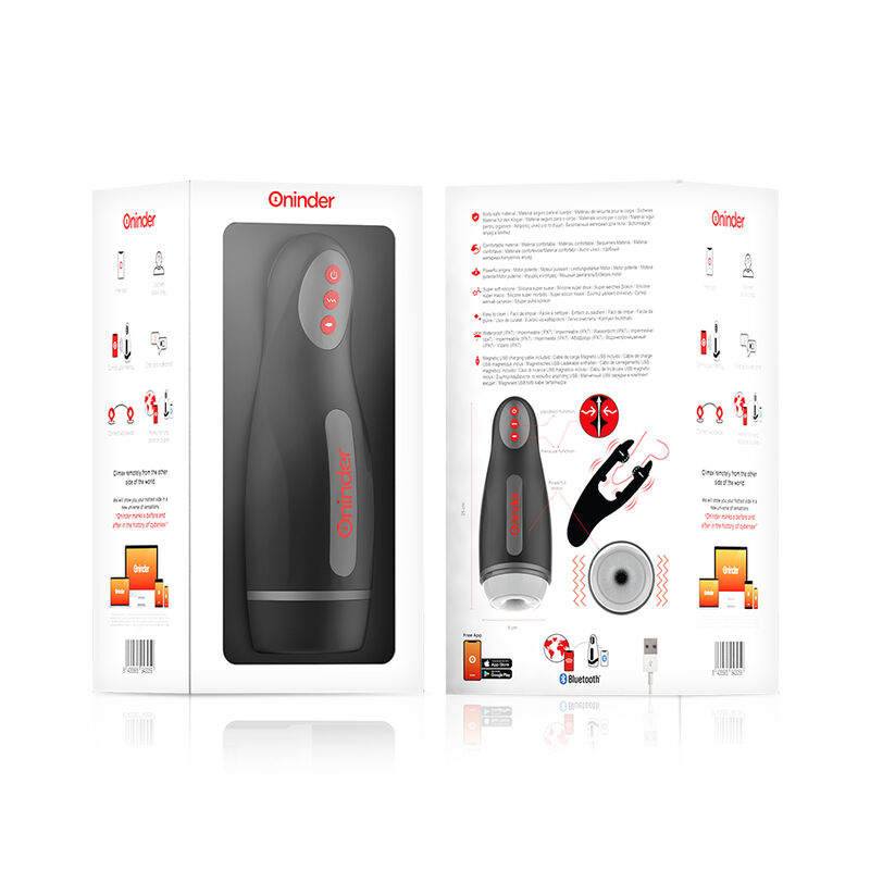 ONINDER - SEOUL MASTURBADOR MASCULINO DE COMPRESIÓN Y VIBRACIÓN - APP GRATUITA