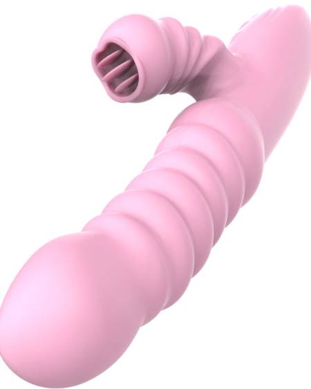 Vibrador Multifuncional com Língua Estimuladora Efeito Calor Rosa