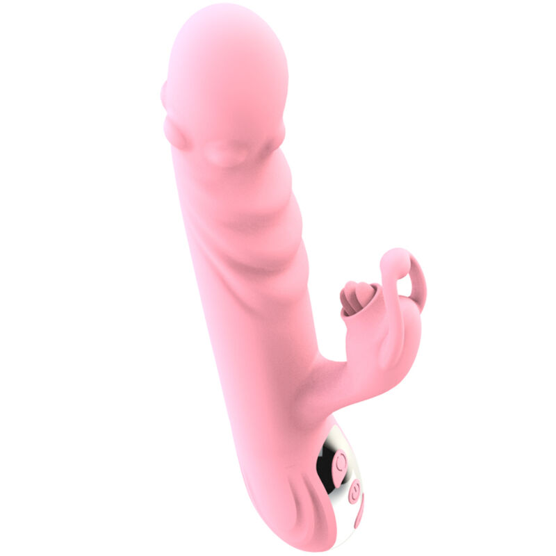 Vibrador rosa Fully Tongue com língua estimuladora e efeito de aquecimento