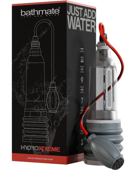 Bomba de água para pénis Bathmate HydroXtreme8 com pera manual destacável