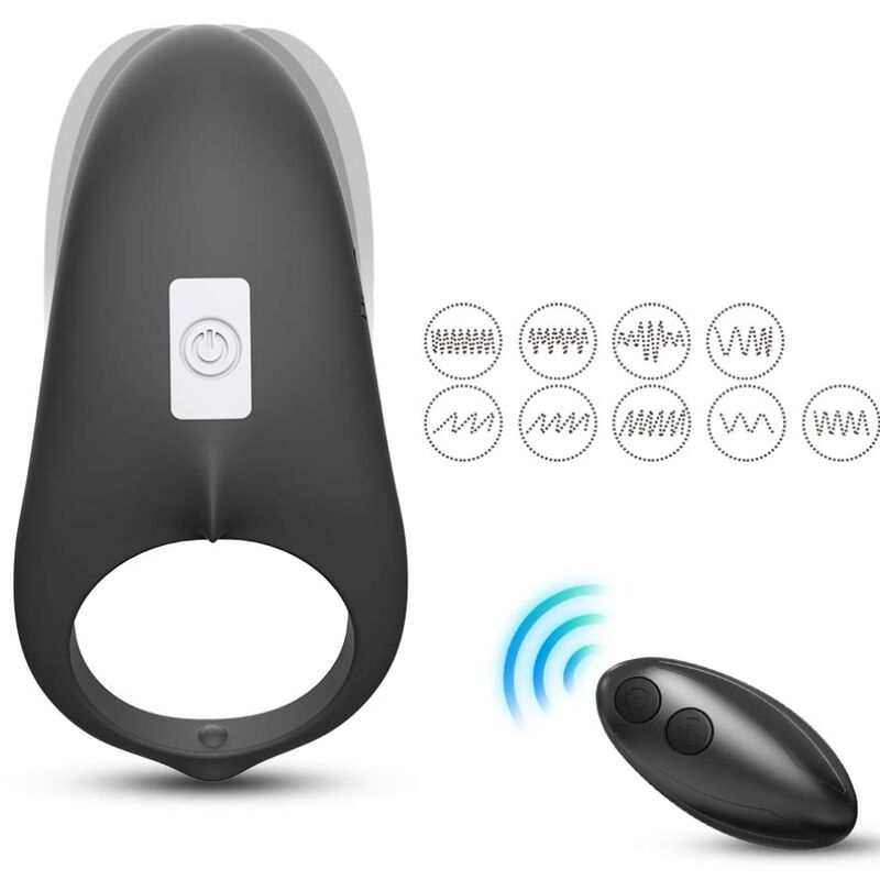 Anel vibrador ARMONY para casais com controle remoto na cor preta