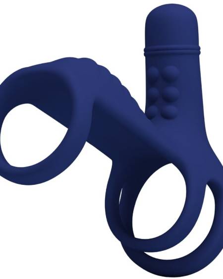 PRETTY LOVE - ELISH ANILLO VIBRADOR CON EXTENSIÓN AZUL