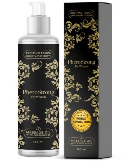 Óleo de massagem PHEROSTRONG para mulher com feromonas, frasco de 100 ml