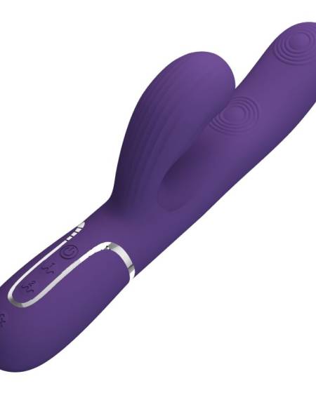 Vibrador coelho Perlita 3 em 1 da PRETTY LOVE, em roxo