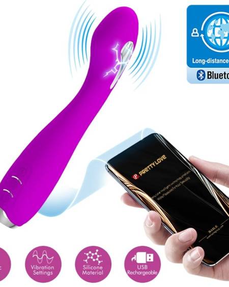 Vibrador Hector violeta da PRETTY LOVE com controlo por app