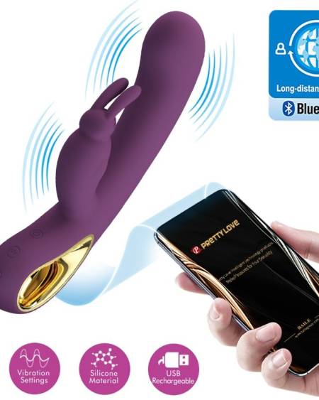 PRETTY LOVE - LIAM VIBRADOR RABBIT & ESTIMULADOR PUNTO G MORADO