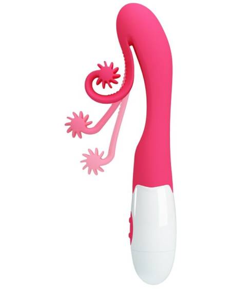 Vibrador ROMANCE rosa com cabeça texturizada e 30 níveis de vibração