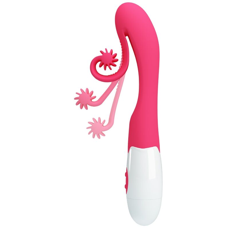 Vibrador ROMANCE rosa com cabeça texturizada e 30 níveis de vibração