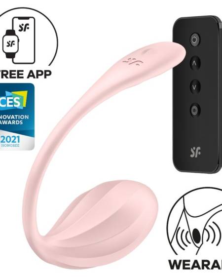 SATISFYER - RIBBED PETAL ESTIMULADOR PUNTO G CONTROL REMOTO ROSA APP GRATUITA