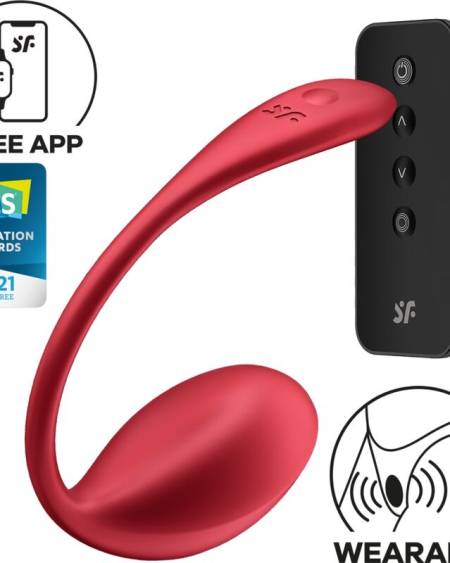 Estimulador do ponto G Shiny Petal vermelho da SATISFYER