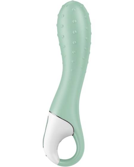 Vibrador SATISFYER AIR PUMP 3 para ponto G na cor menta.