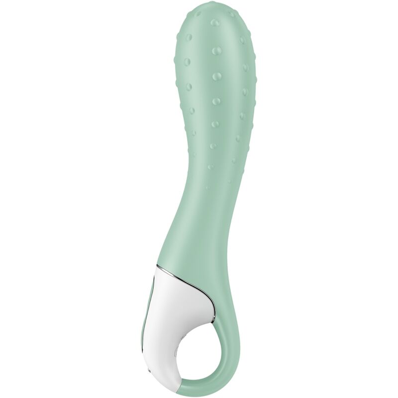 Vibrador SATISFYER AIR PUMP 3 para ponto G na cor menta.
