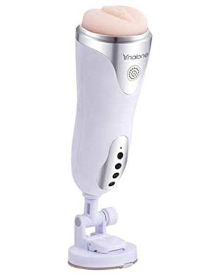 Masturbador masculino vibratório NALONE Magician branco com ventosa