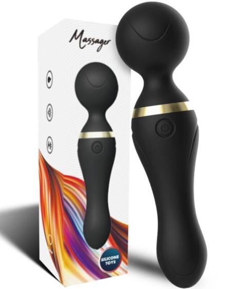 ARMONY - FREEZA MASAJEADOR & VIBRADOR CABEZA FLEXIBLE NEGRO