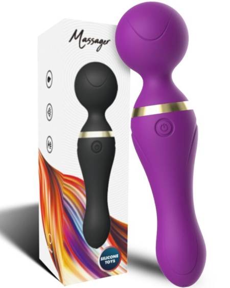 ARMONY - FREEZA MASAJEADOR & VIBRADOR CABEZA FLEXIBLE VIOLETA