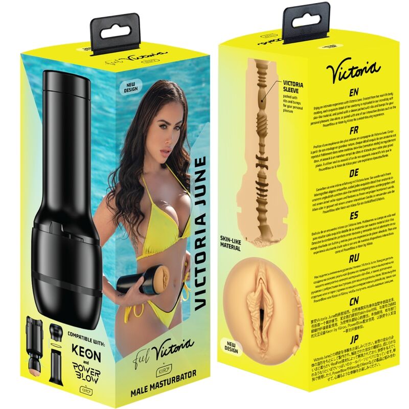 Masturbador Feel Victoria June da KIIROO, com abertura vaginal