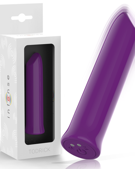 Bala vibradora TODRICK da INTENSE FUN TOYS, disponível em violeta, preto e rosa