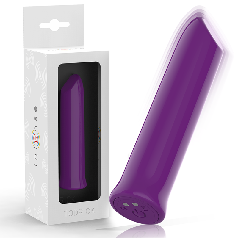 Bala vibradora TODRICK da INTENSE FUN TOYS, disponível em violeta, preto e rosa